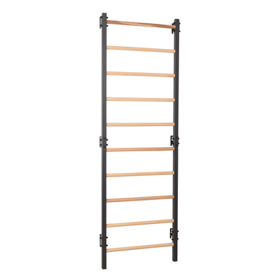 Metalowa drabinka gimnastyczna STEEL 1 – grafit i bukowe szczeble | RINAGYM