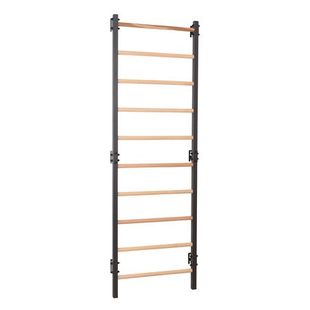 Metalowa drabinka gimnastyczna STEEL 1 – grafit i bukowe szczeble | RINAGYM