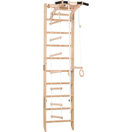 Drabinka gimnastyczna SPR A – Sprzęt sportowy dla całej rodziny | Regulowany drążek i lina gimnastyczna