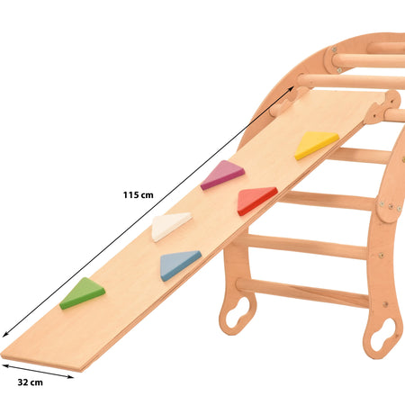 Deska do ćwiczeń RINAGYM 115×33 cm – trójkąty i gładka powierzchnia | 75 kg | Do domu