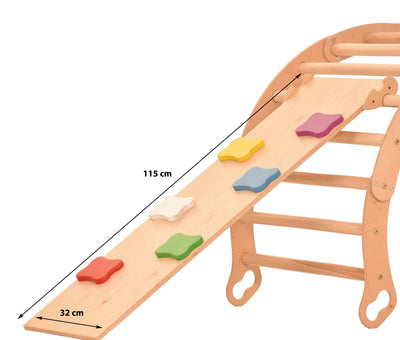 Deska do ćwiczeń RINAGYM 115×33 cm – kwadraty i gładka powierzchnia | 75 kg | Do domu