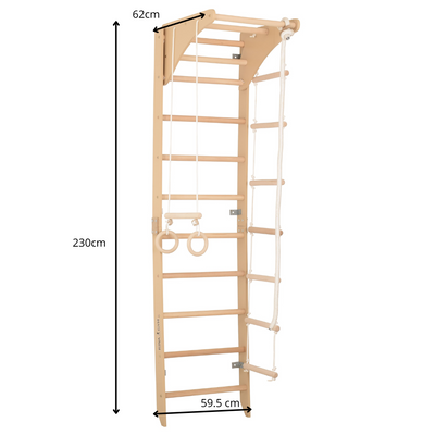 Drabinka gimnastyczna SPR C z regulowany drążek i lina