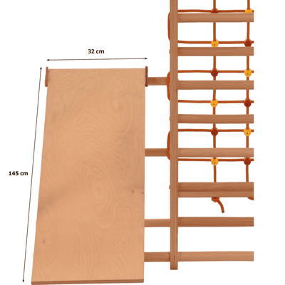 Deska do ćwiczeń RINAGYM 145×32 cm – szczeble i gładka powierzchnia | 75 kg | Do domu