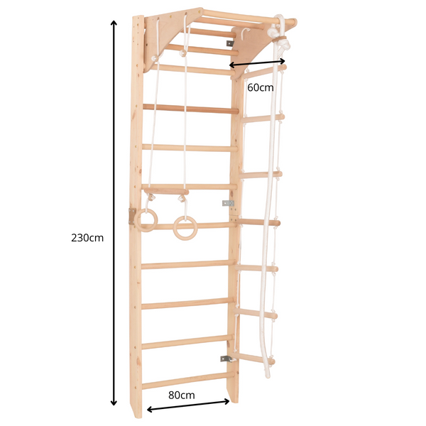 Zestaw drabin Rinagym Kombi 2 dla dzieci i dorosłych (drabinka, kółka, lina)