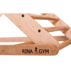 Drabinka gimnastyczna Rinagym – Domowy sprzęt sportowy dla dzieci i dorosłych | Konstrukcja z dwóch drabinek | Drewniany trójkąt z zjeżdżalnią (trójkąt 80 naturalny ze zjeżdżalnią)