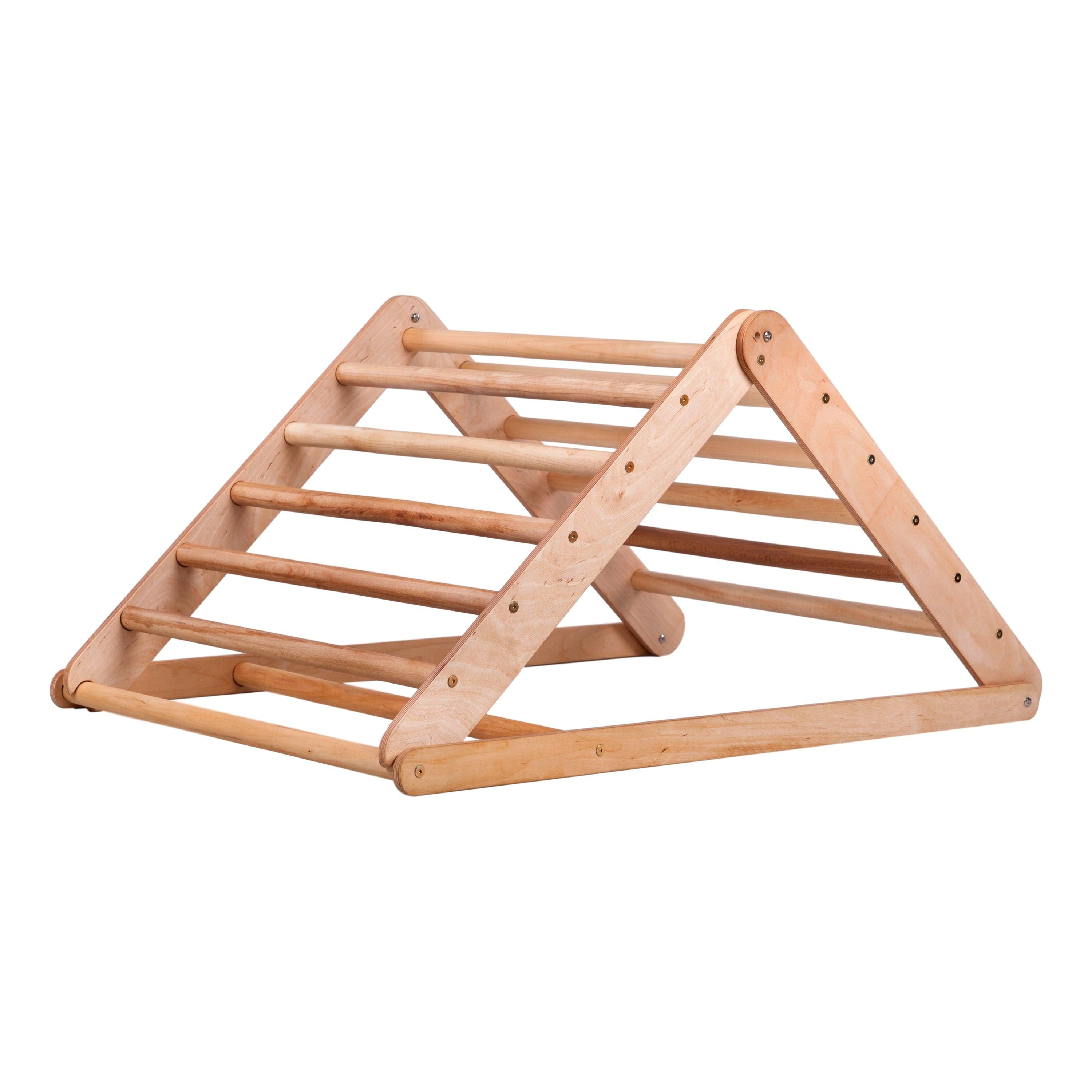 Drewniany trójkąt z zjeżdżalnią (trójkąt 80 naturalny ze zjeżdżalnią)