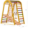 Kletterdreieck Indoor-Spielplatz aus Holz für Kinder - Kletternetz, schwedische Leiter, Ringe, Rutsche - Ideal für 1 bis 5 Jahre - Trägt - RINAGYM GmbH