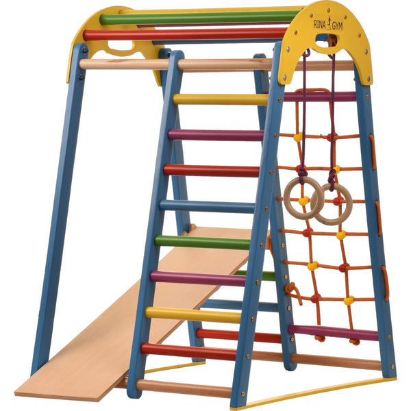 Trójkąt gimnastyczny wspinaczkowy RINAGYM KIDS 2 Niebieski