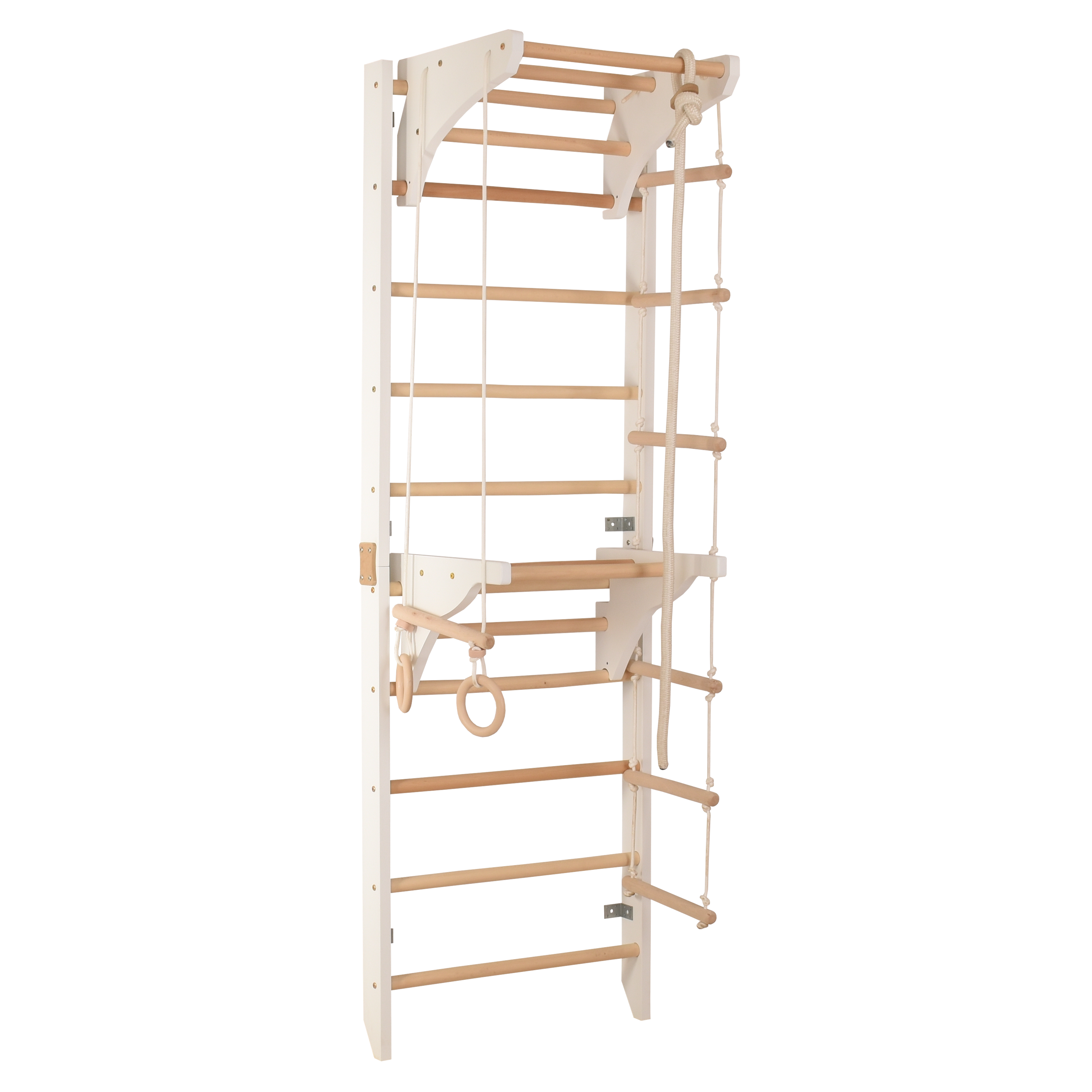 Drabinka gimnastyczna RINAGYM – widok z przodu, kompletny zestaw
