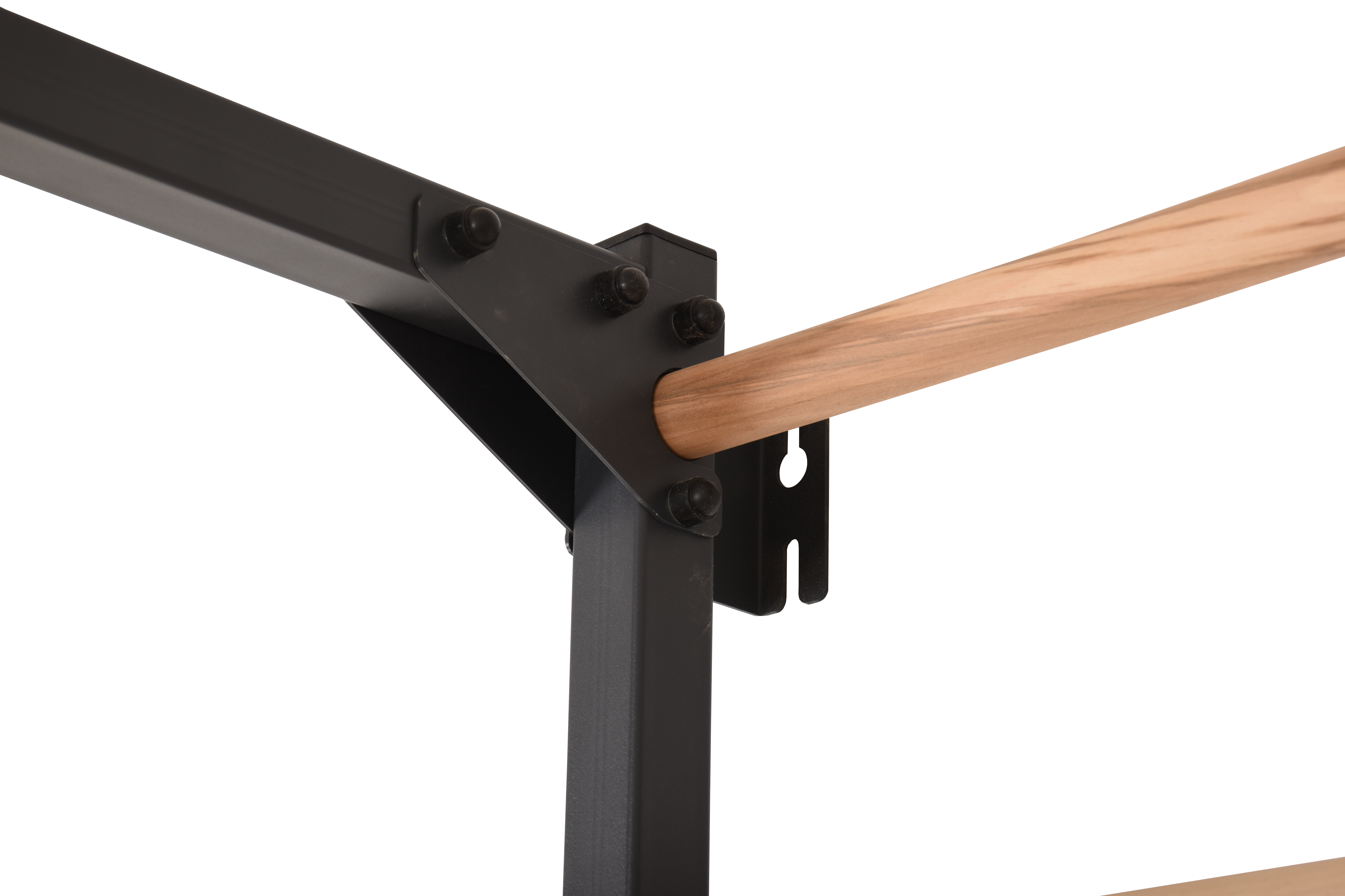 Metalowa drabinka gimnastyczna STEEL PURE z drążkiem – grafit | RINAGYM