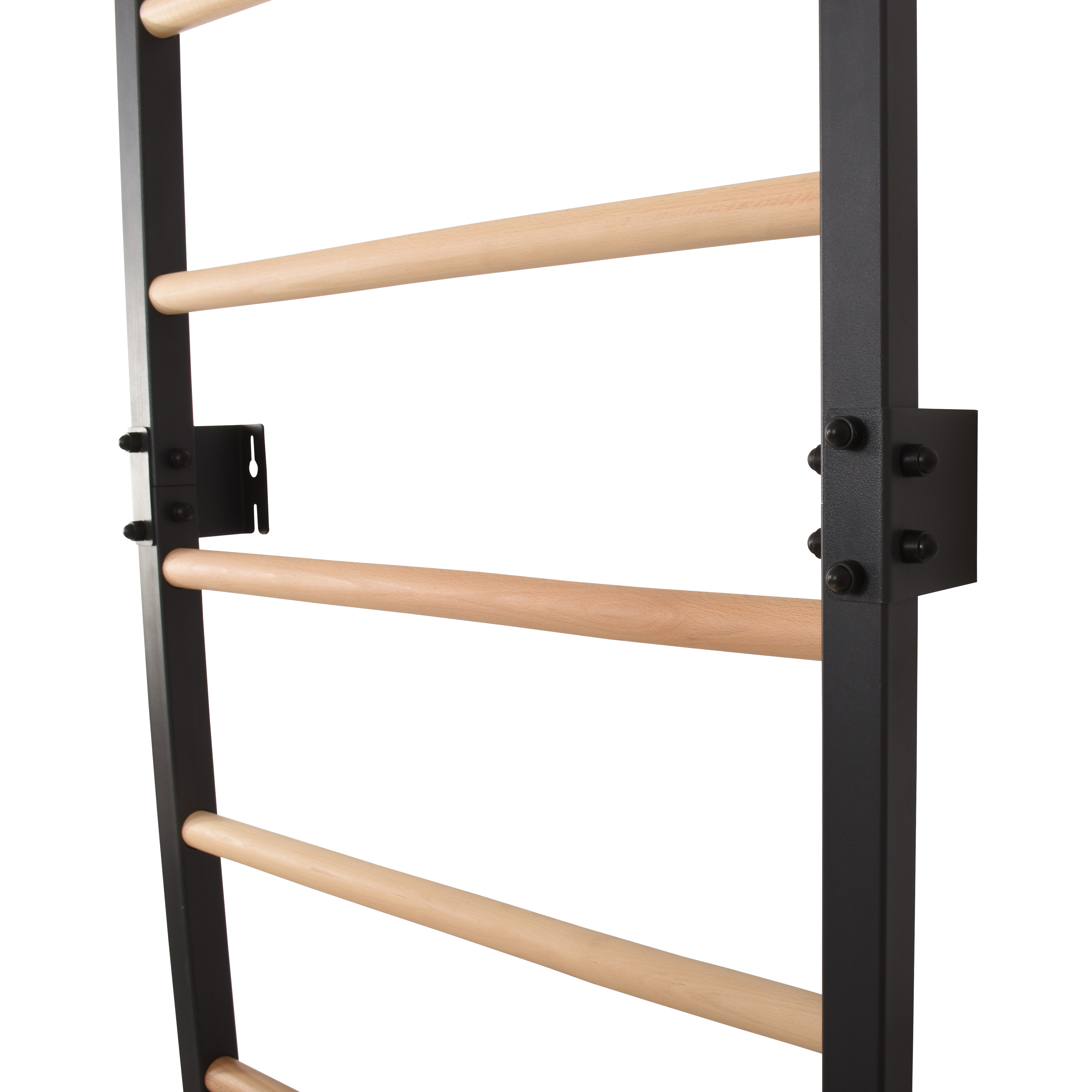 Metalowa drabinka gimnastyczna STEEL PURE z drążkiem – grafit | RINAGYM