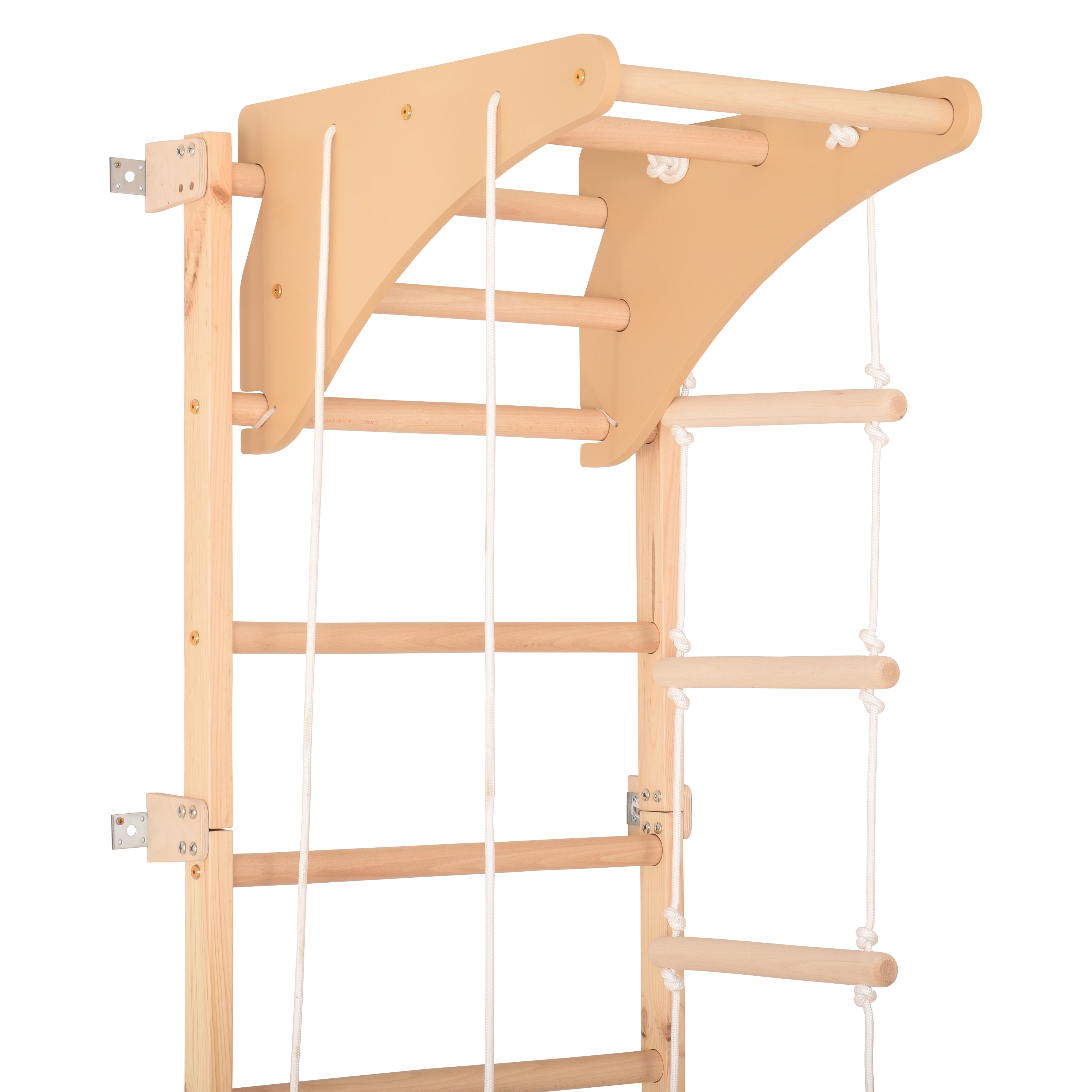 Drabinka gimnastyczna Eco-pine+slide – Zestaw sportowy dla całej rodziny | Deska gimnastyczna, lina i drabinka (Eco-pine+slide)