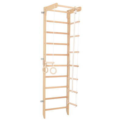 Drabinka gimnastyczna SPR B – Zestaw sportowy do ćwiczeń dla dzieci i dorosłych | Drabinka, lina, kółka gimnastyczne (SPR B)