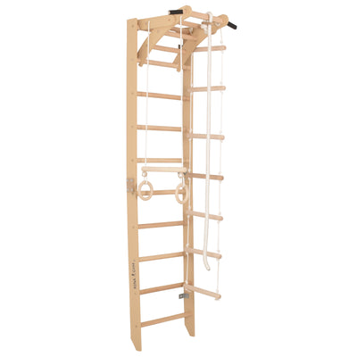 Drabinka gimnastyczna SPR A z regulowany drążek i lina gimnastyczna