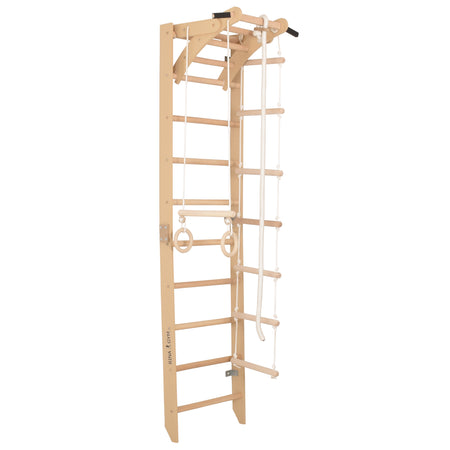 Drabinka gimnastyczna SPR A z regulowany drążek i lina gimnastyczna