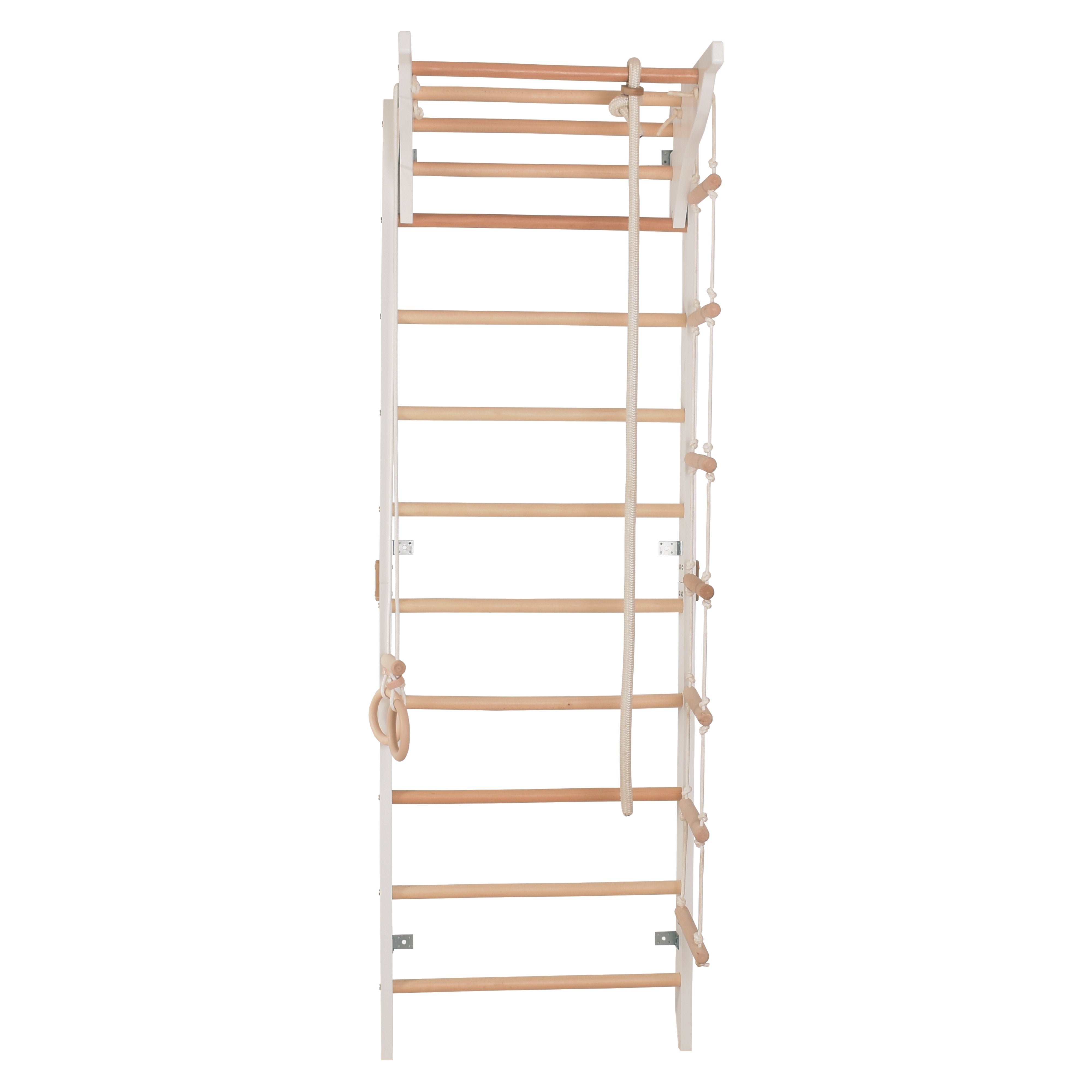 Drabinka gimnastyczna z poręczami i zdejmowanym drążkiem – model PRO 2, wzmocniona konstrukcja do treningu w domu