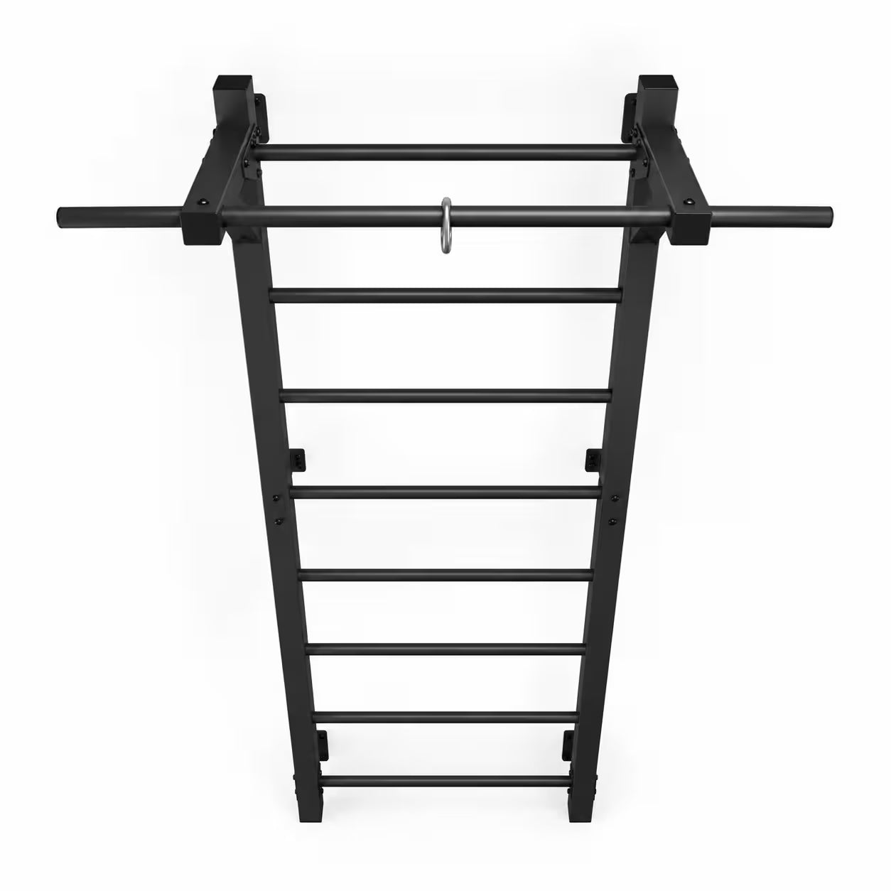 Metalowa drabinka gimnastyczna RINAGYM Steel M 213 cm z drążkiem, czarna
