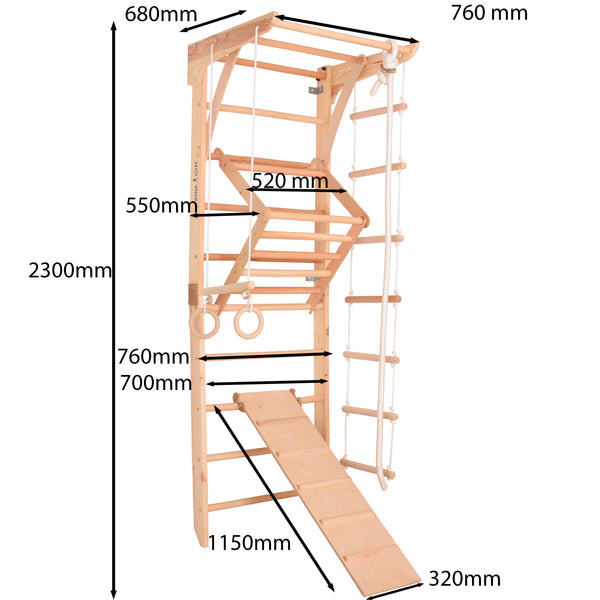 Drabinka gimnastyczna Kinder 3 sportowa dla całej rodziny