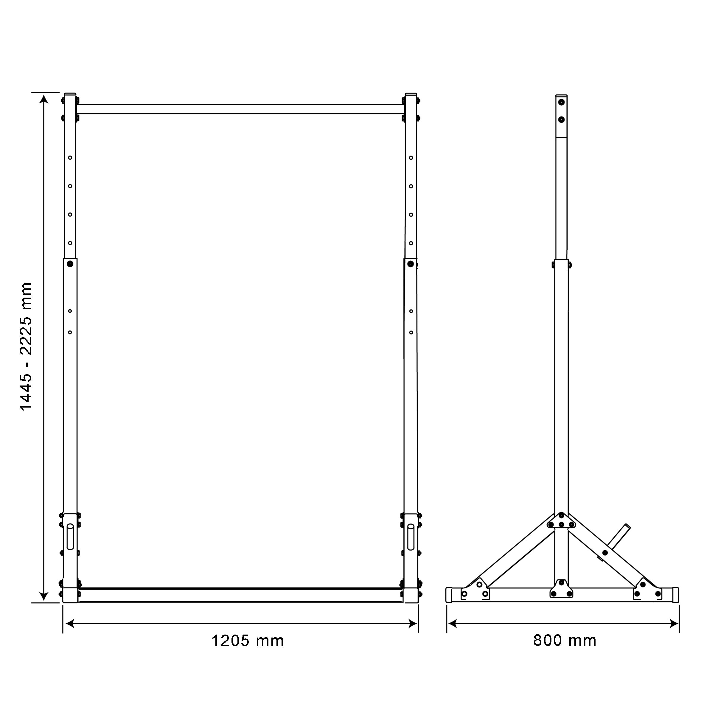 Drążek stacjonarny treningowy poręcz do ćwiczeń podciągania - KSSL060