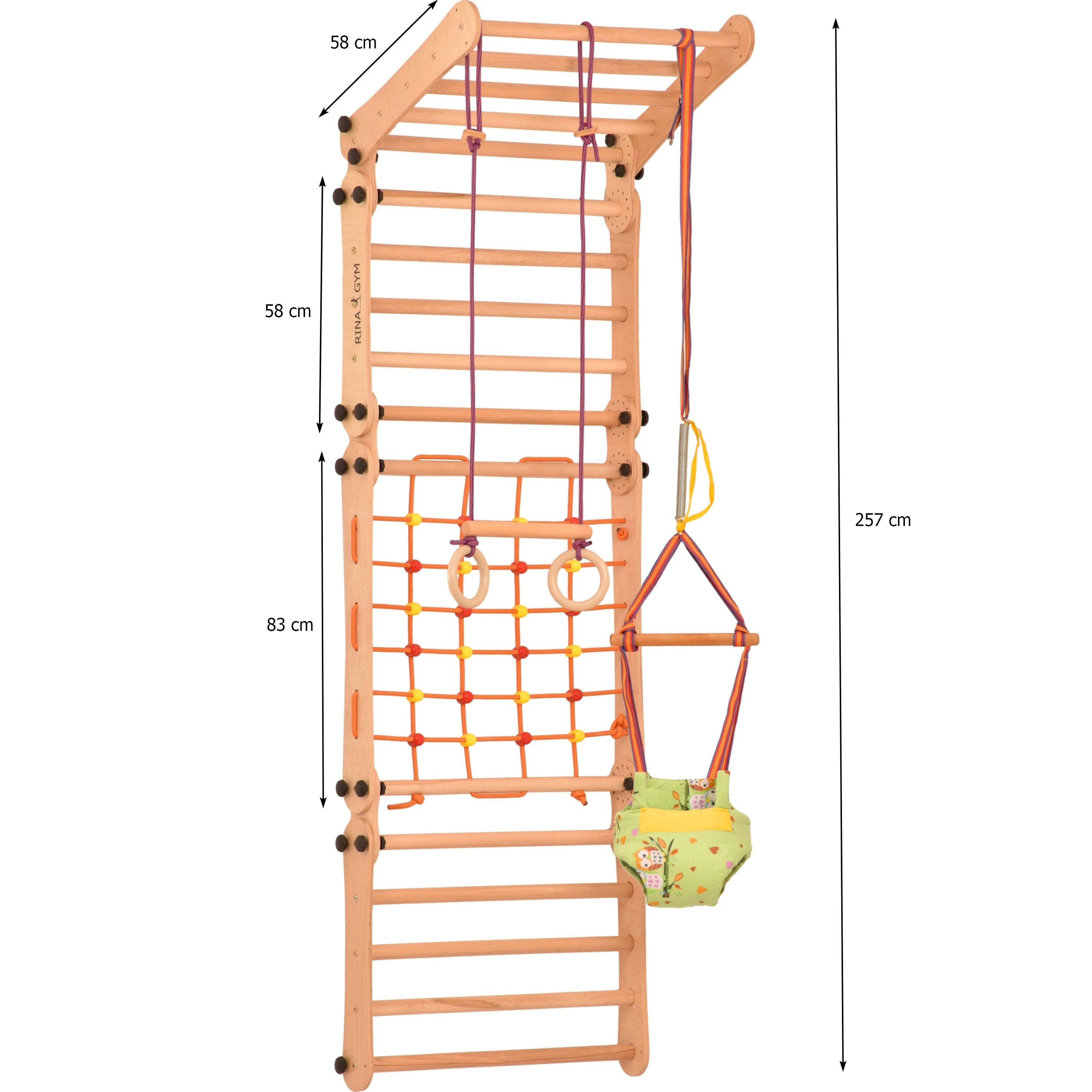 Drabinka gimnastyczna dla dzieci Rinagym 2 w 1  - 5P5P7S5P