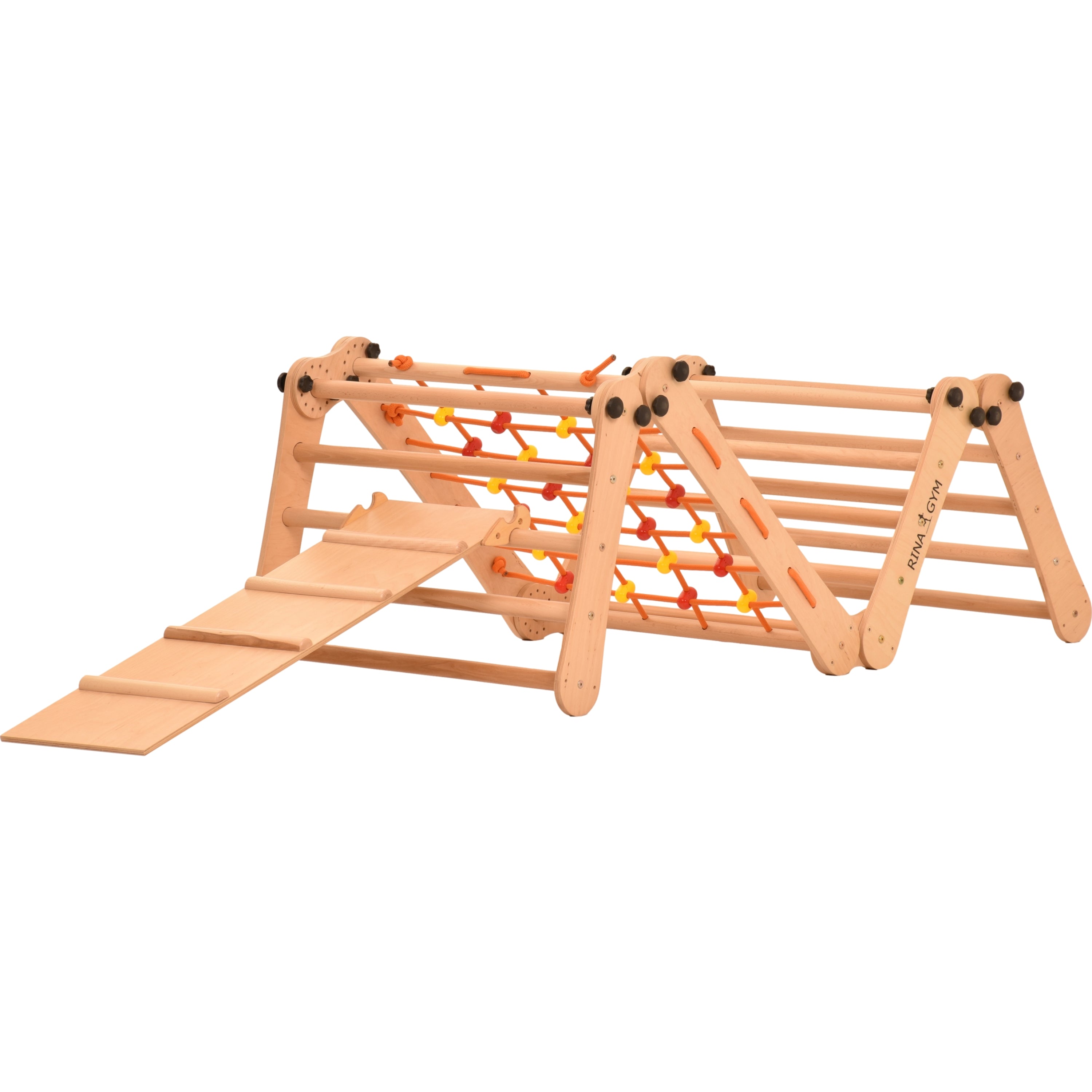 Drabinka gimnastyczna dla dzieci Rinagym 2 w 1  -  5P5P7S5P+SLIDE