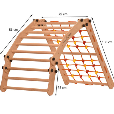 Drabinka wspinaczkowa i siatka do wspinania Rinagym – Domowy sprzęt sportowy dla dzieci i dorosłych (3p7g9s)