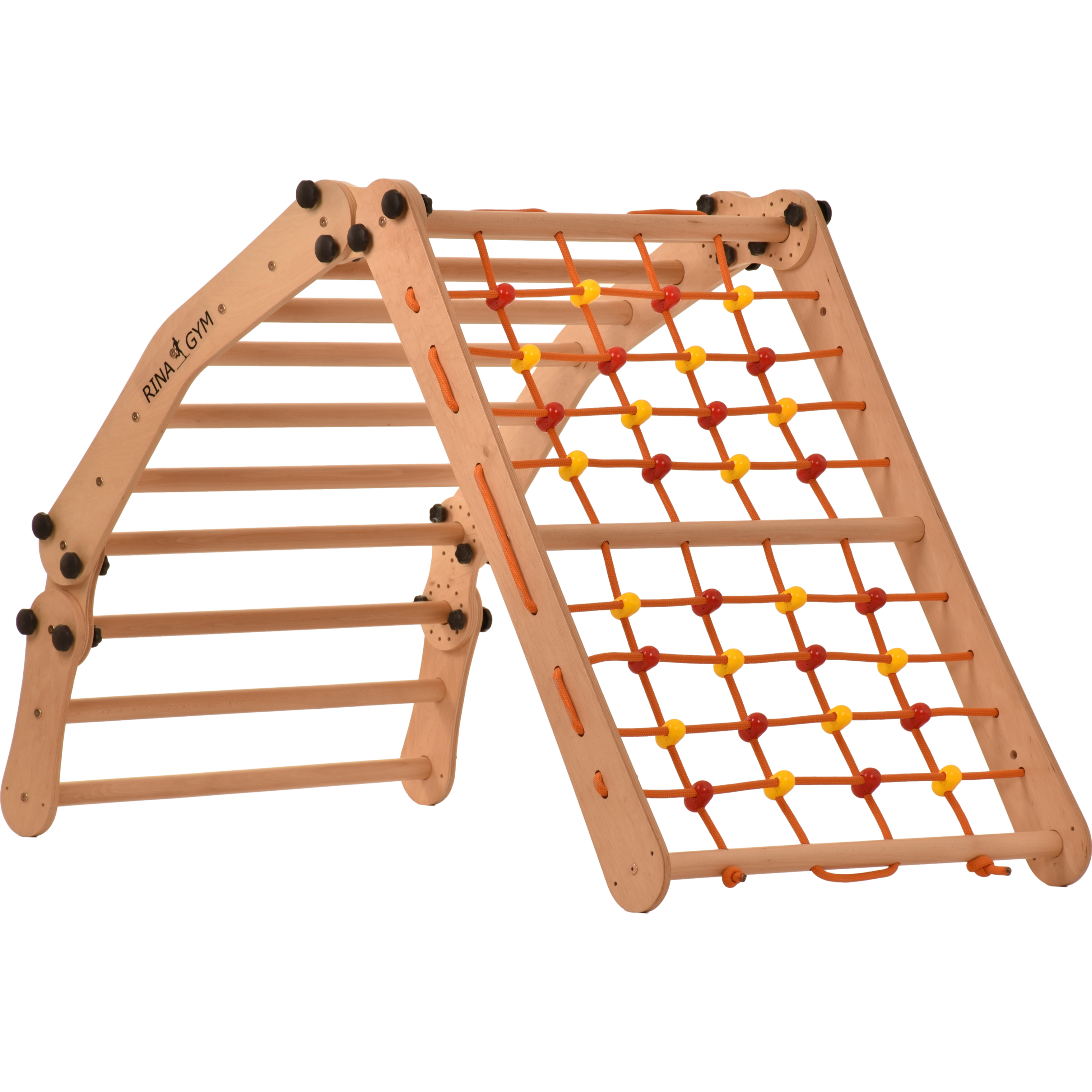 Drabinka wspinaczkowa i siatka do wspinania Rinagym – Domowy sprzęt sportowy dla dzieci i dorosłych (3p7g9s)