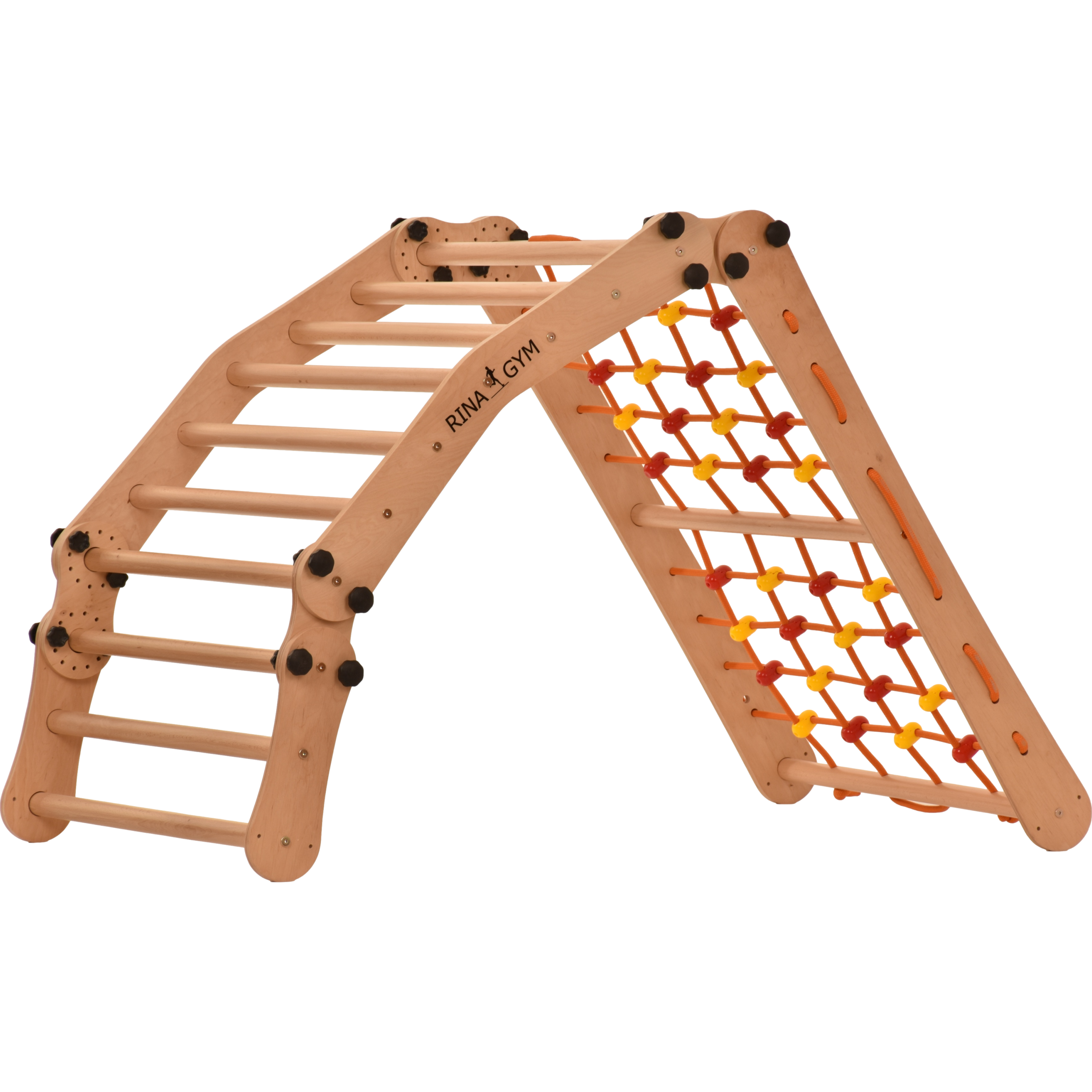 Drabinka wspinaczkowa i siatka do wspinania Rinagym – Domowy sprzęt sportowy dla dzieci i dorosłych (3p7g9s)