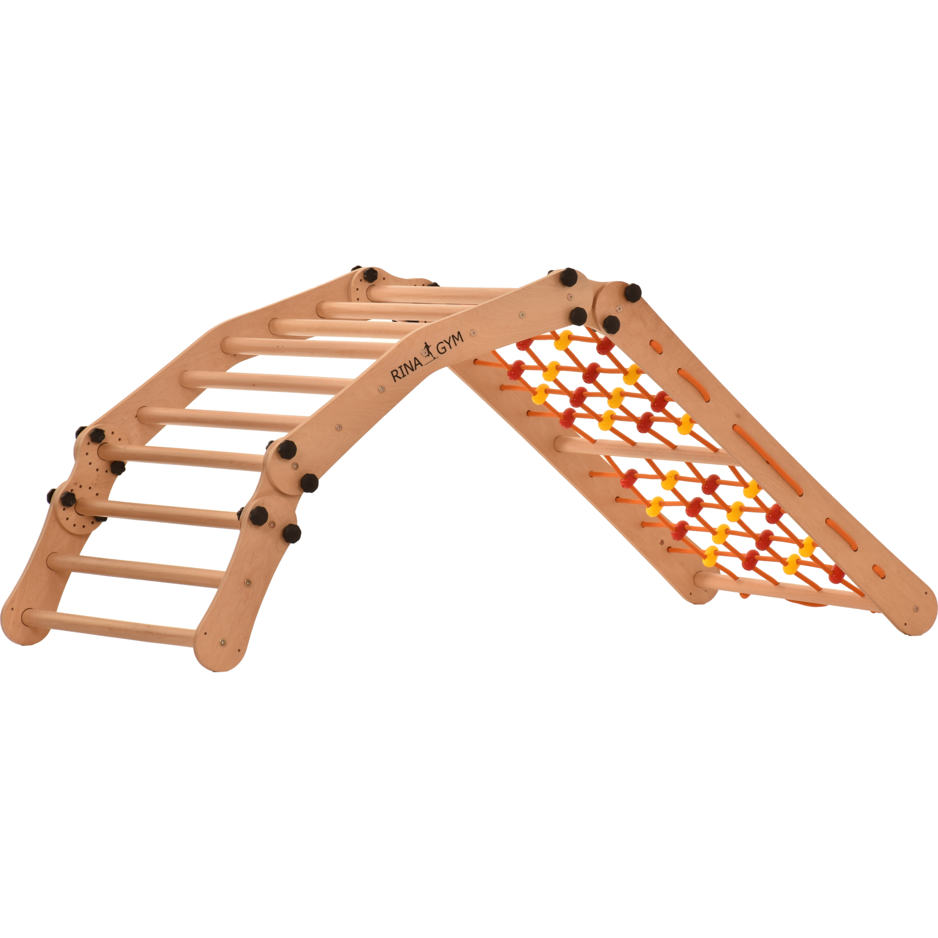Drabinka wspinaczkowa i siatka do wspinania Rinagym – Domowy sprzęt sportowy dla dzieci i dorosłych (3p7g9s)