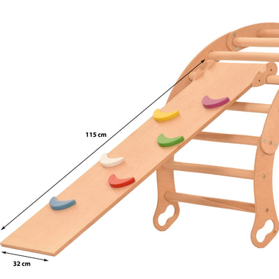 Deska do ćwiczeń RINAGYM 115×33 cm – półksiężyce i gładka powierzchnia | 75 kg | Do domu