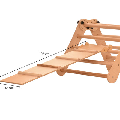 Deska do ćwiczeń Rinagym – dwustronna ze sklejki | 75 kg | Mechanizm mocowania | Do użytku domowego (szczeble drabinki S)